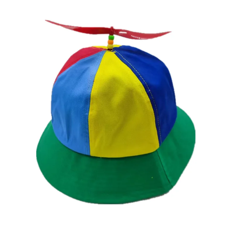 20 Colors Funny Propeller Rainbow Helicopter Baseball Cap Size S&L Unisex Kids Teens Small Heads Top Hat for Men Women