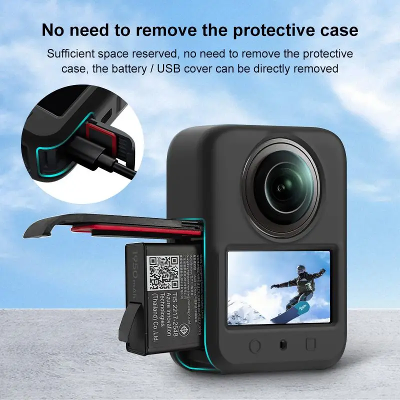 PULUZ for DJI Osmo 360 Silicone Body Protective Cover with Lens Cover