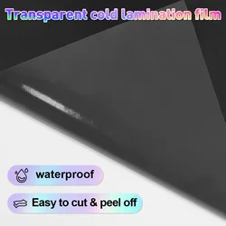 Holographic Cold Lamination Film Sheets - A4 Transparent Waterproof PET Stickers (10 Pack) (Matte Clear)