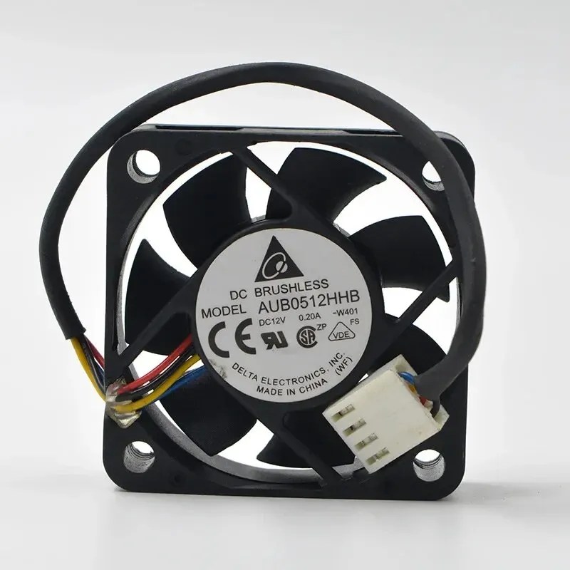 대만 Aub0512hhb 냉각 선풍기, 4 선 PWM 온도 제어, 12v 0.20a, 5cm 5015