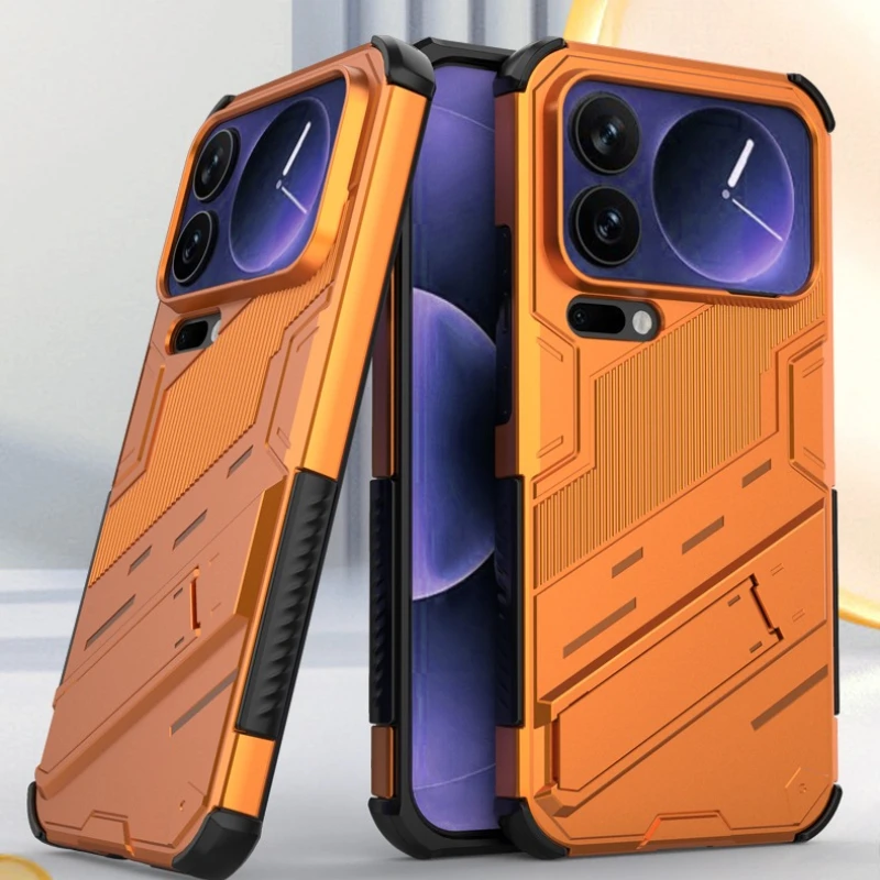 ELVEV Punk Style Shockproof Rugged Armor Phone Cover with Holder