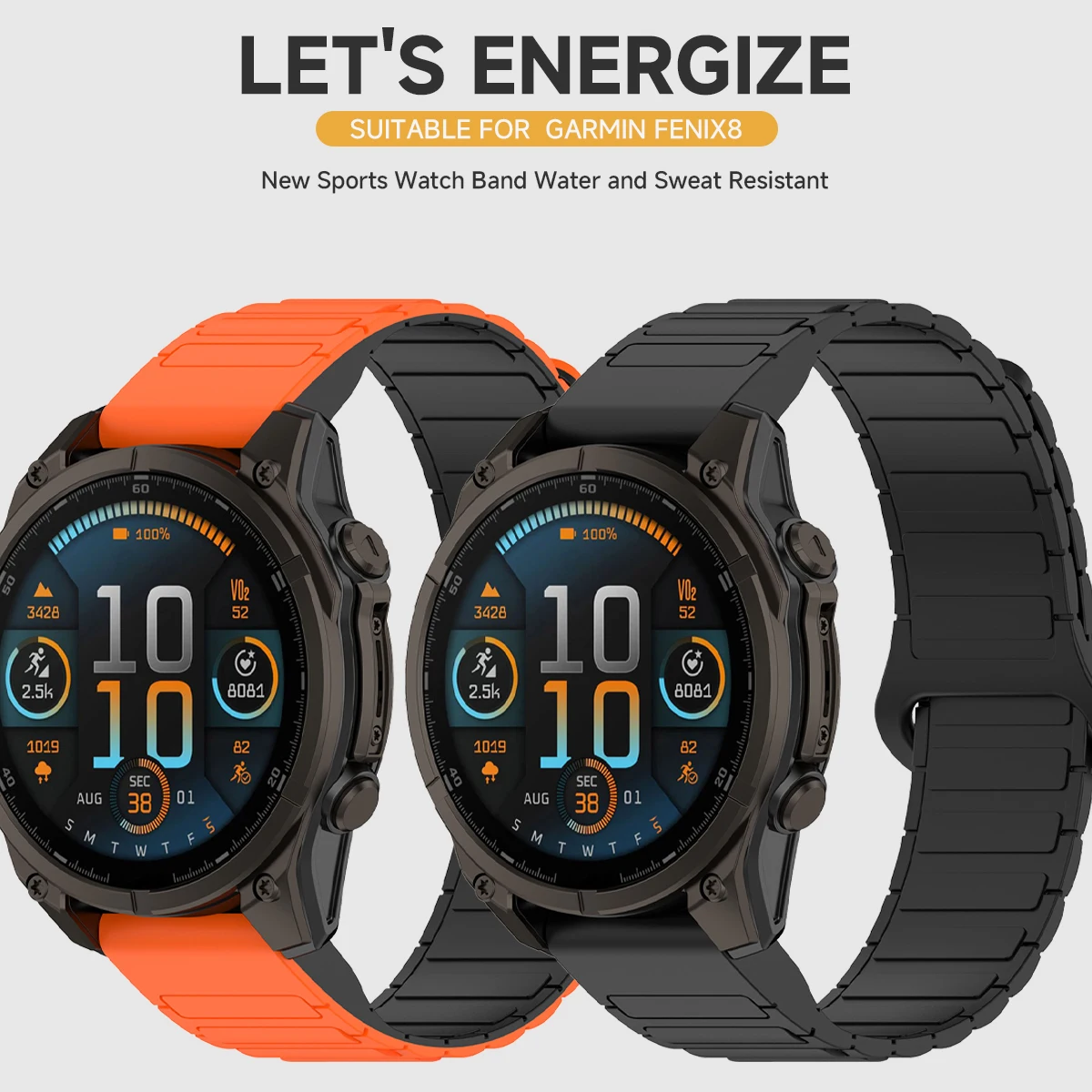 Silicone Magnetic Bracelet with QuickFit Strap Adjustment