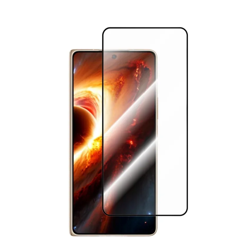 Premium 2-in-1 Full Coverage Tempered Glass Screen Protector with Camera Glass Film - 9H Hardness & Curved Edge Design