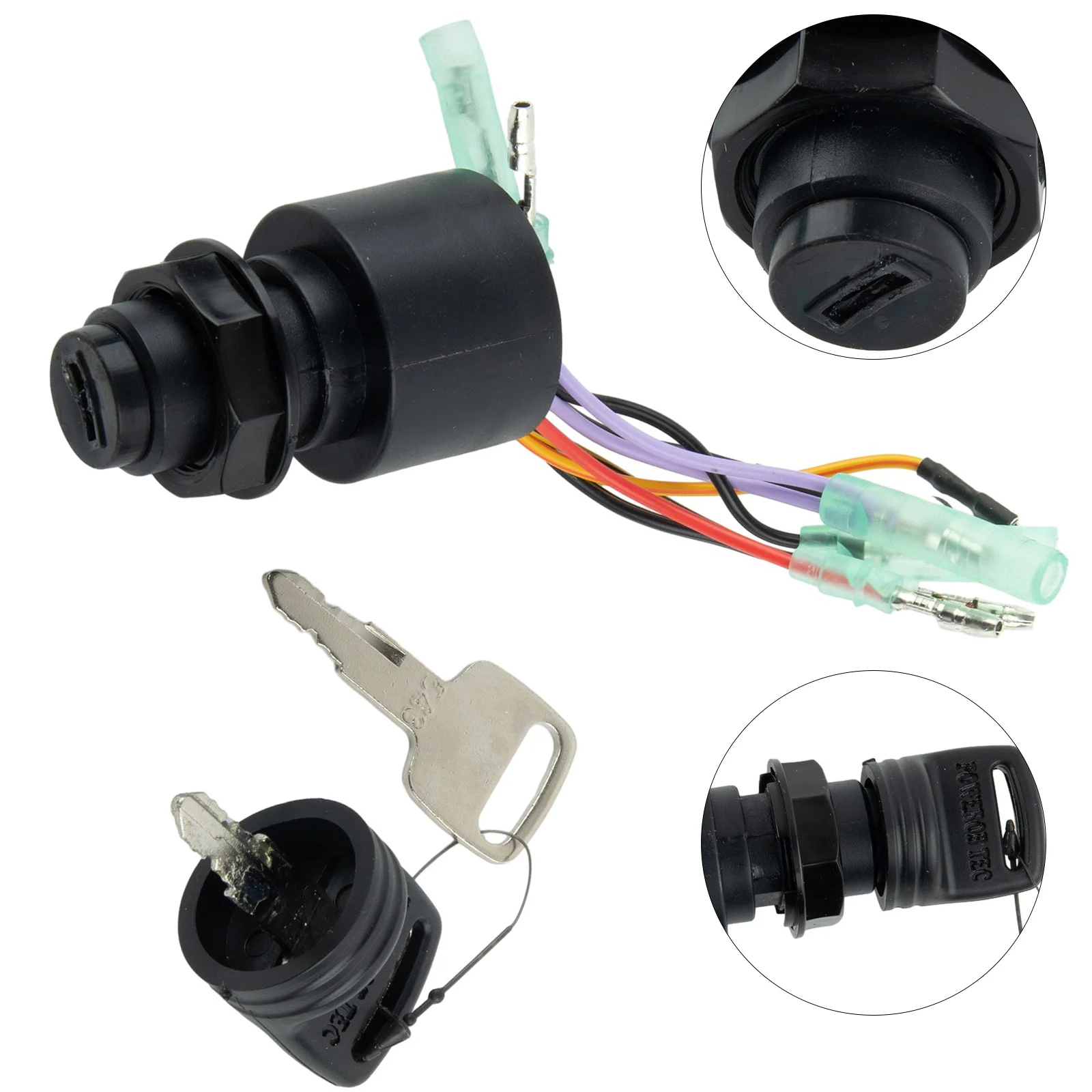 

New Brand New High Quality Ignition Key Switch Parts Replacement With 2x Key 3 Position 87-17009A5 Accessories