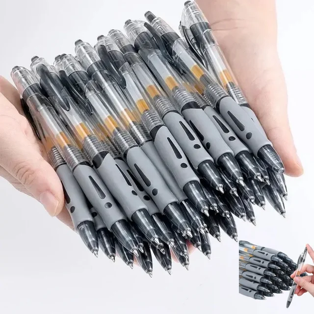 5/10pcs Retractable Gel Pen Set Black/Red/Blue Ink Ballpoint Pen Writing Refill Office Supplies School Supplies Stationery pen 1