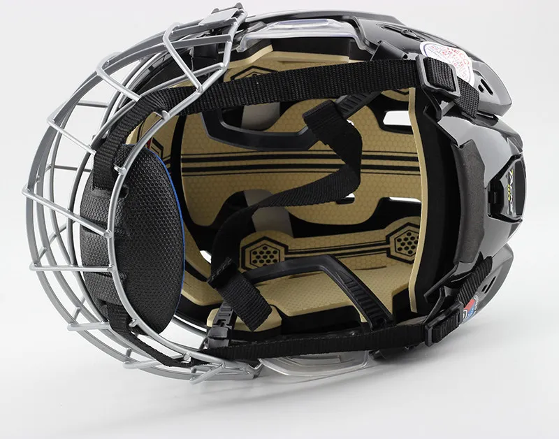 Hockey Sports Protective Helmet  Outdoor Protective Competition Headgear Gear Black/Yellow/Red/White/Navy Blue/Pink - 5