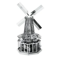 Dutch windmill 3D Metal Puzzle Eiffel Tower DIY Model Building Kit Adult Toys Birthday Gift 1