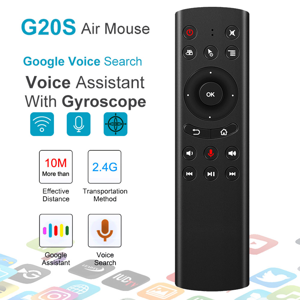 Voice Remote Control G20S 2.4G Wireless Air Mouse Microphone Gyroscope IR Learning for Android Tv Box PC