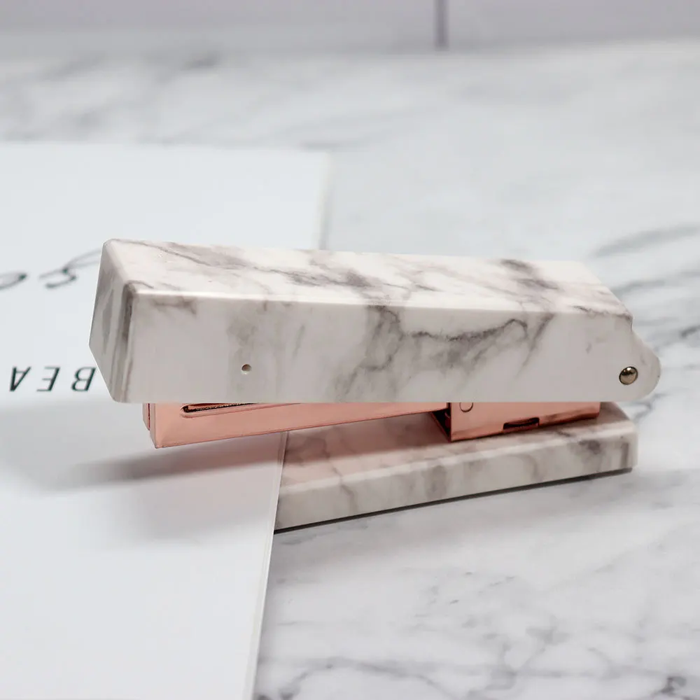 Marble Rose Gold Acrylic Stapler