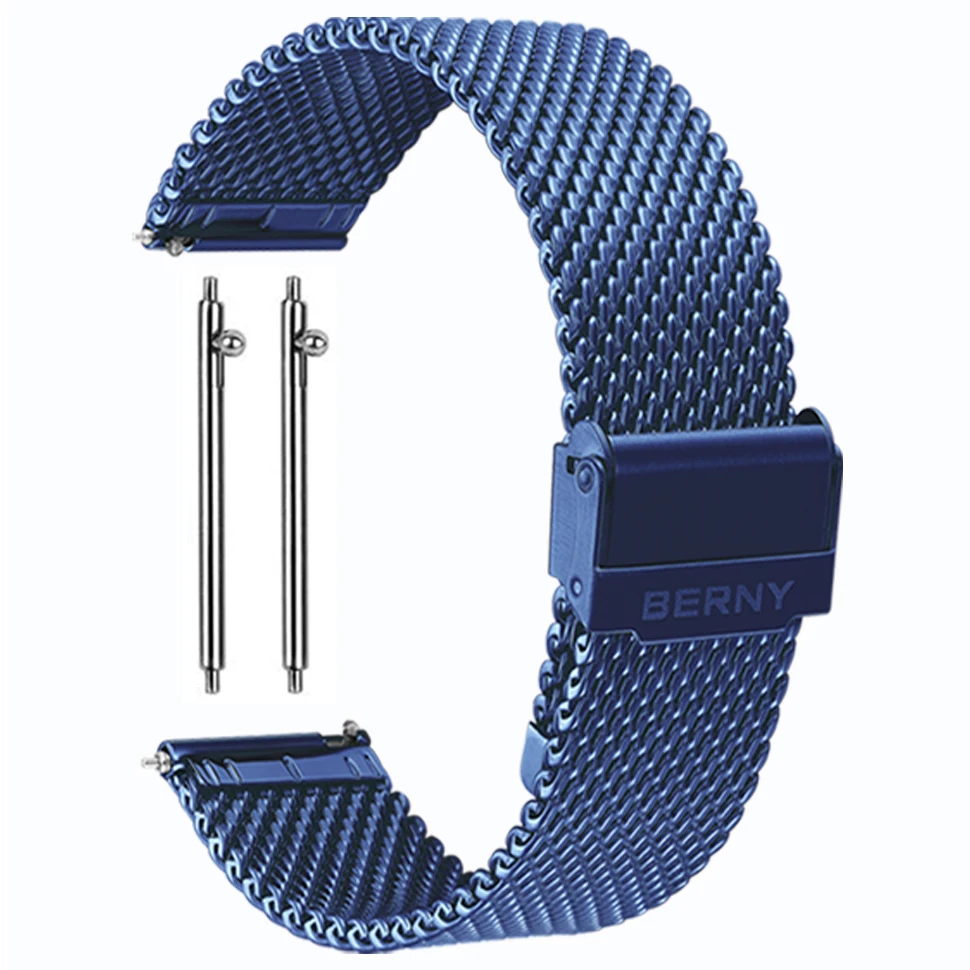 Cinturino Orologio In Acciaio Inossidabile Unisex - Sgancio Rapido, Regolabile (18/20/22/24 Mm), Con Strumenti Di Montaggio Inclusi