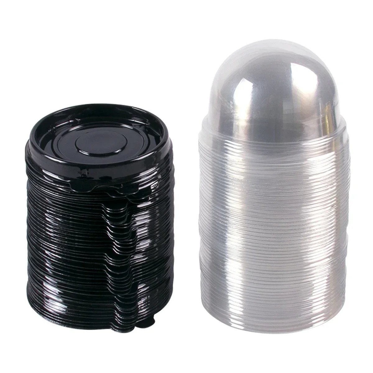 100pcs Clear Plastic Mini Cupcake Boxes Muffin Pod Dome Muffin Container Box for Wedding Birthday Dessert Baking Decorations