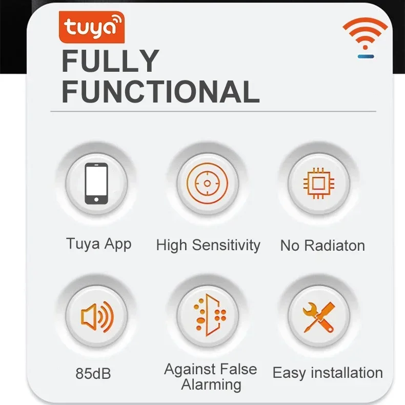 Tuya WiFi Zigbee Smoke Alarm For Home Security