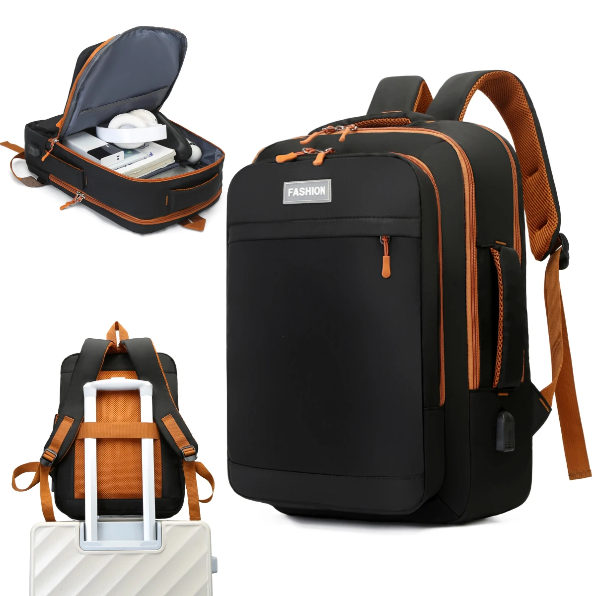 Fashionable Business Backpack for Men, Lightweight School Bag for Business Trips, College Students, Commuting, Men's Laptop Backpack, Women's Carry-On
