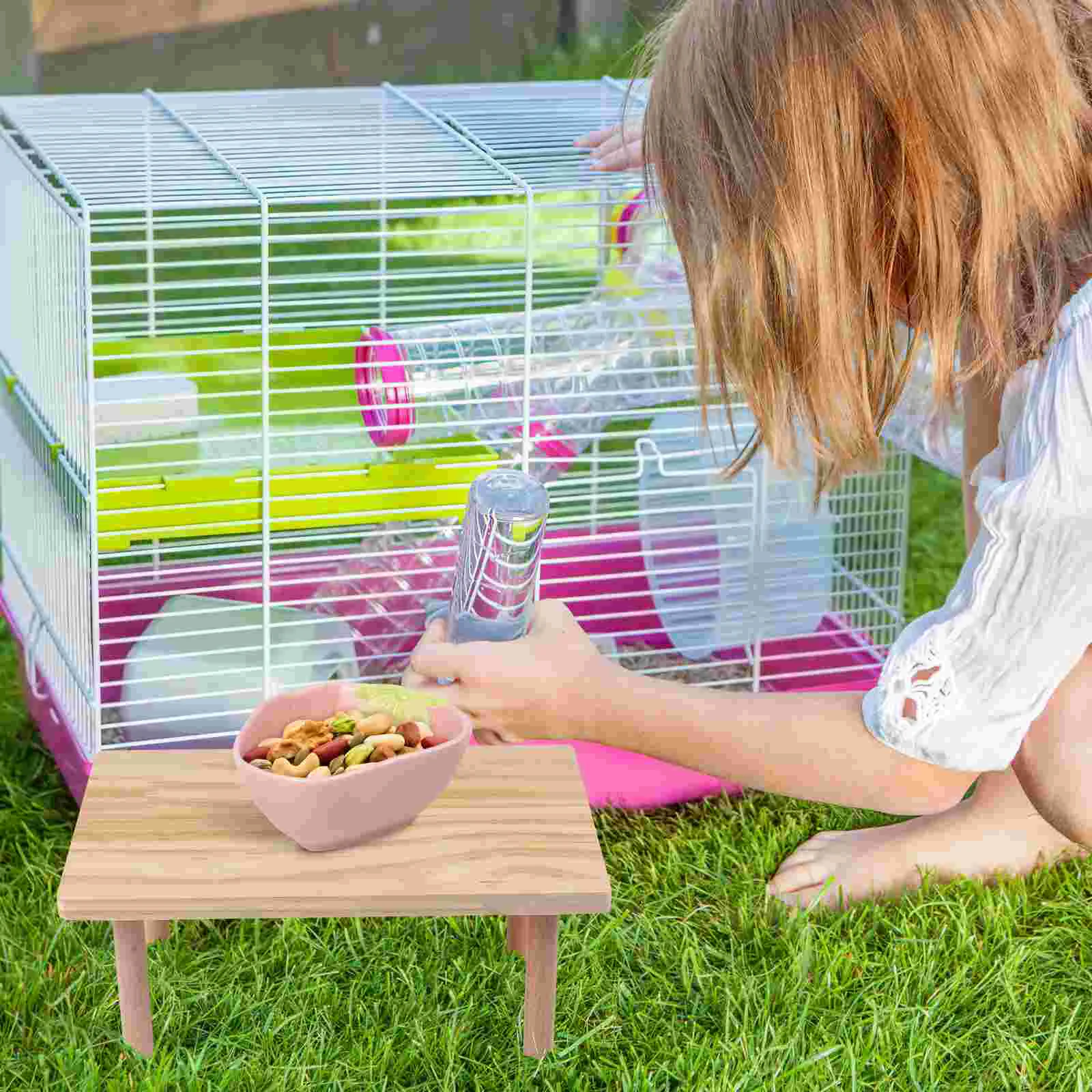 Hamster Play Platform Pet Playing Stand Food Bowl Water Table Cage Accessory Small Pets Playground pet toys hamster toy small animals
