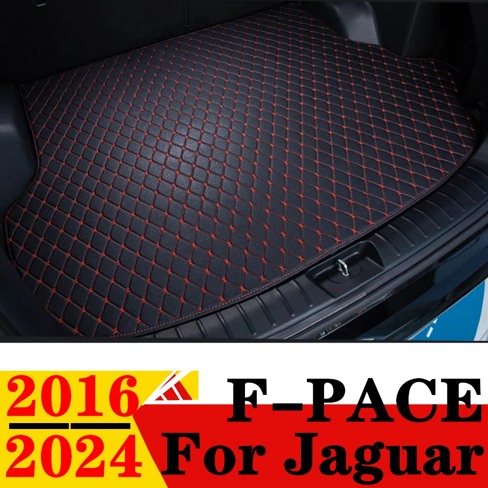 

Коврик для багажника автомобиля Jaguar F-PACE 2016 17-2024, плоский задний ковер XPE для любой погоды, подкладка для багажника