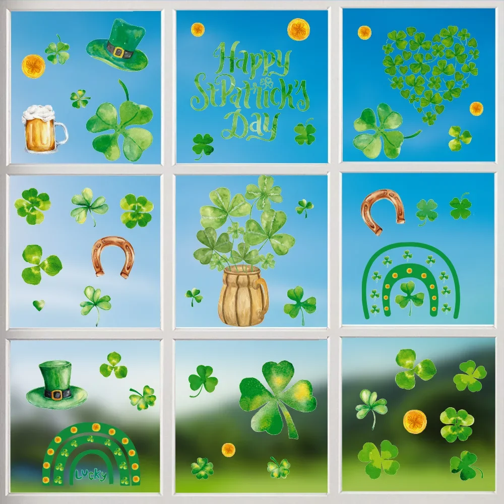

St. Patrick's Day Lucky Grass Wall Decal Irish Day Static Sticker