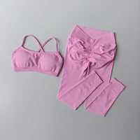 Leggings Set Women Seamless Yoga Set Fitness Clothing High Waisted Gym Legging Padded Tank Top Workout Fitness Sport Bras Suit - Image 3