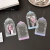 Transparent umbrella Snowflake 3 inch pvc student card cover star storage card cover 1