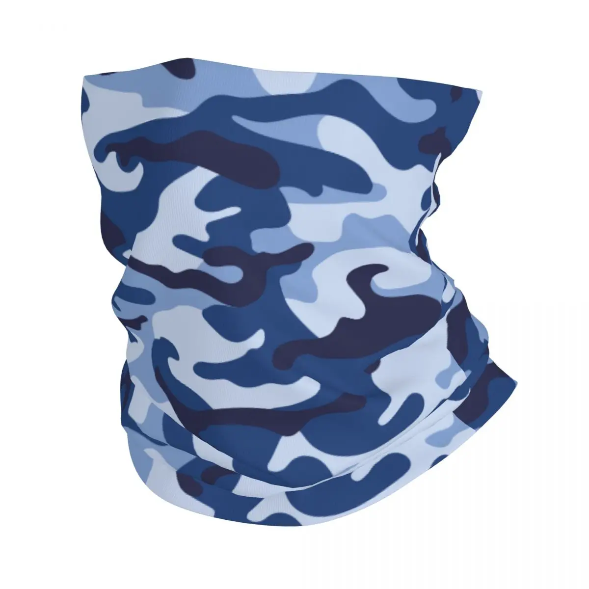 

Camouflage Blue Bandana Neck Gaiter Printed Balaclavas Magic Scarf Multifunctional Headwear Fishing Unisex Adult Washable