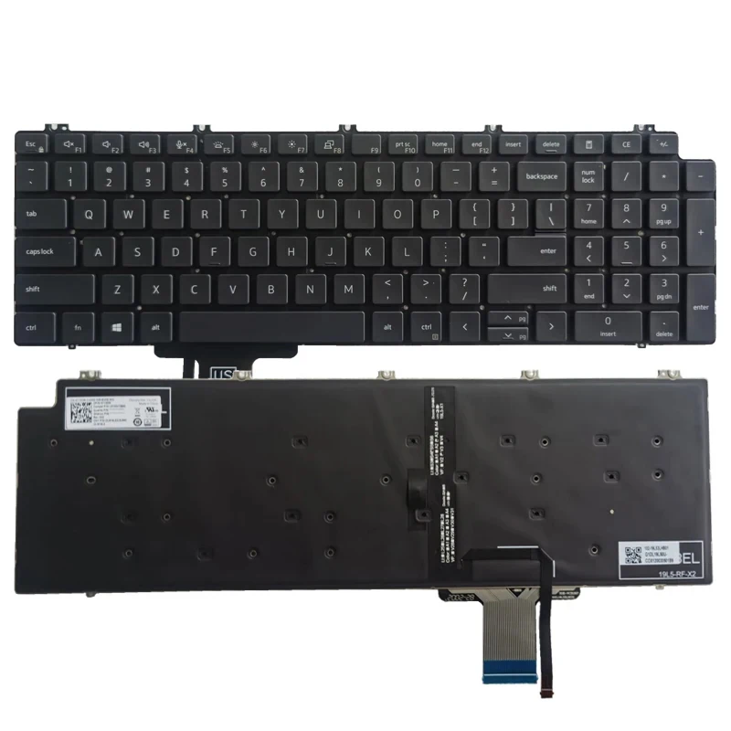 Tastiera Usa, Portoghese Per Dell Precision 7550 7760 7750 7760 01Wyh2 0713Dm 0P2K2J 0Mh69P 0Kg9G3 0M8M7D 0Rvk7W 0Pw1Wc 0P2Rfg 0Mh9Mj 0X36Mk Dlm19L3 D