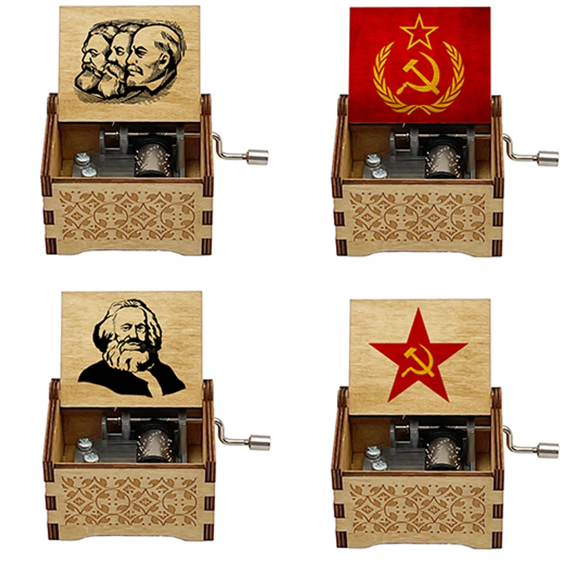 Wooden The Internationale Music Box hand Musical Box Gift senior friends father mother friends grandfather new year gift music box,carousel music box