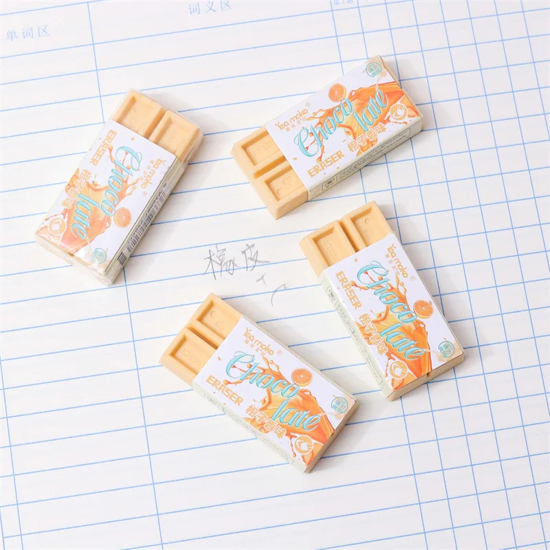 Strawberry Chocolate Eraser Mini Pink Color Less Dust Cleaning Correcting Tools Office School F7656 1pcs