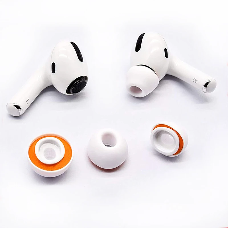 Memory Foam Ear Pads with Silicone Ear Covers - Replacement Eartips