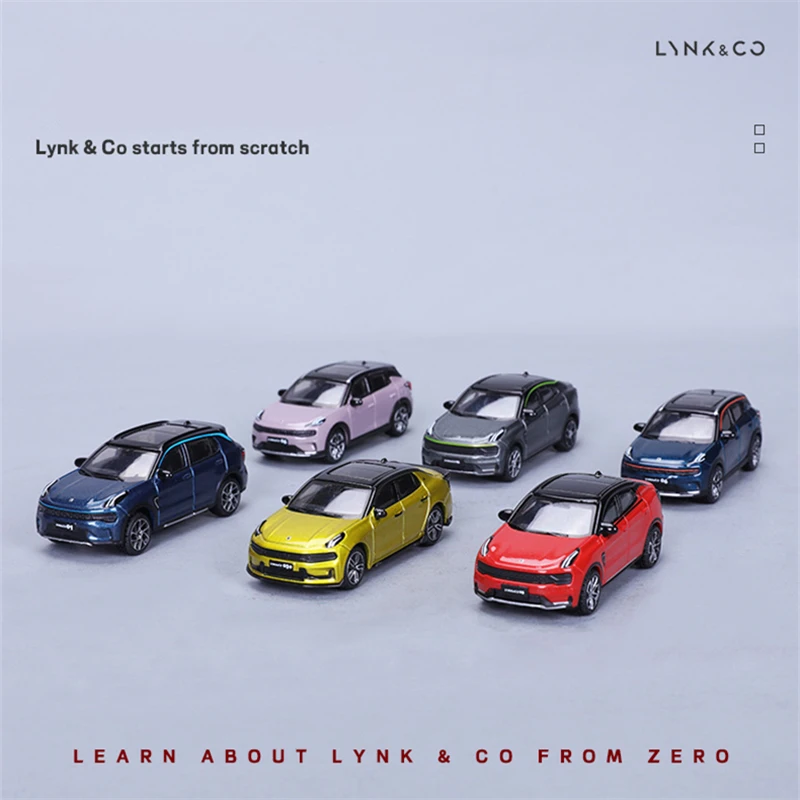 Bburago 1:64 Lynk & Co 01 02 03 + 05 06 Alloy Car Model Car Metal Simulation Metal Miniature Scale Vehicles Car Model Collection 5