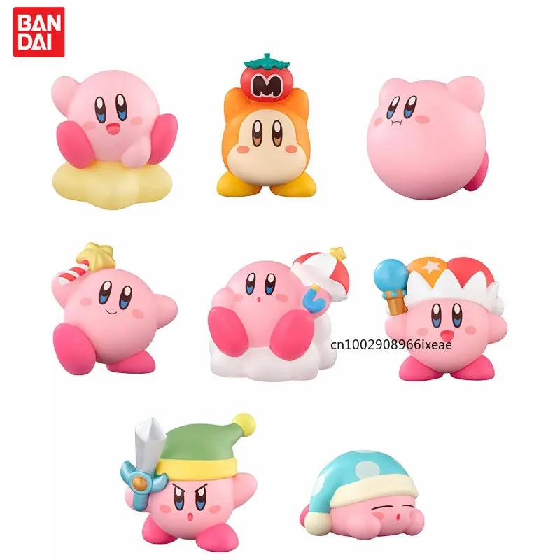 

Kirby 8PCS Anime Games Figure Cute Cartoon Mini Pink Kirby Waddle Dee Doo Collect Toys Dolls Action Toy Figure Children Gifts