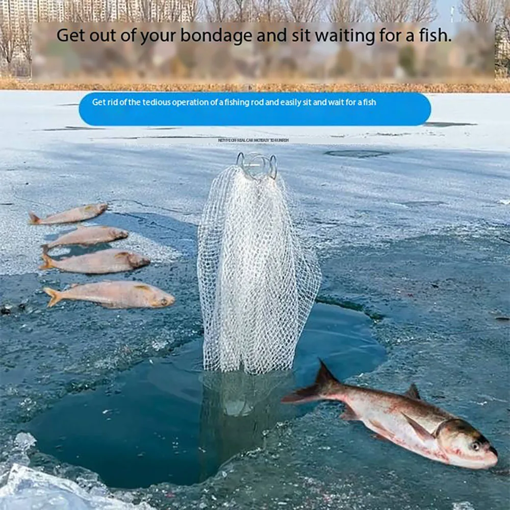 Umbrella Style Fishing Net Ice Fishing Sticky Net Manual Throwing Automatic Folding Tool Outdoor Water Sports