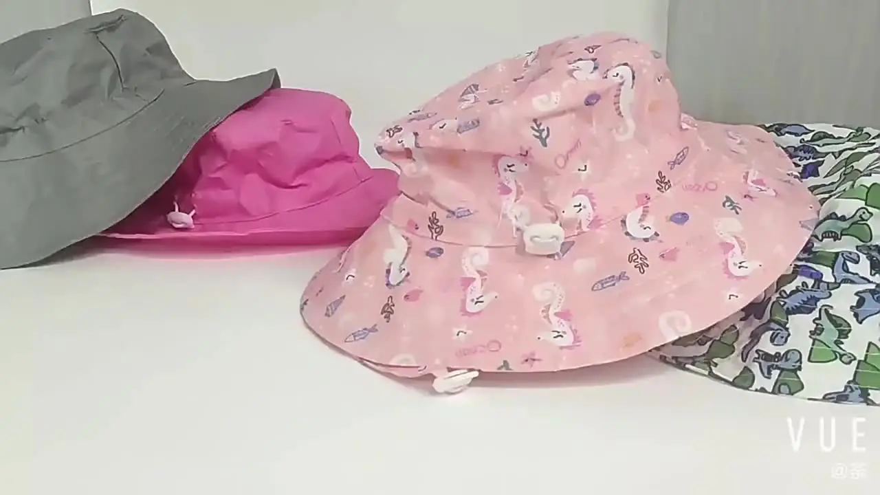 Cappello estivo da spiaggia per bambini, con patta per il collo