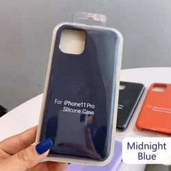 Luxury Candy Color Liquid Silicone Soft Matte Phone Case - iPhone 12 Pro Max (Midnight Blue)