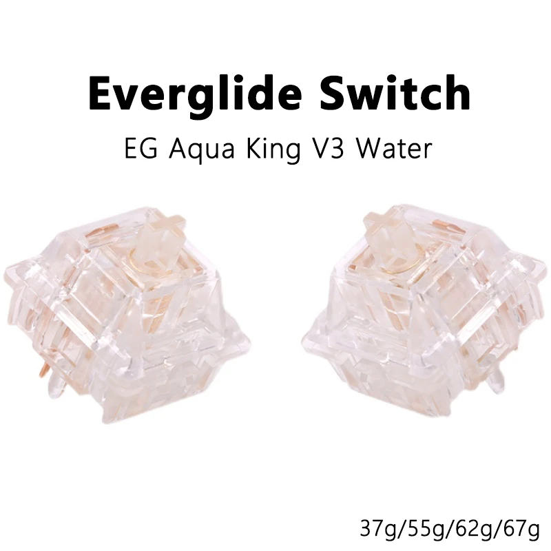 Interruptor Linear Rei da Água para Teclado Mecânico Everglide eg Aqua King v3 5pin Rgb 37g 55g 62g 67g mx Switches Clear Body Gmk67