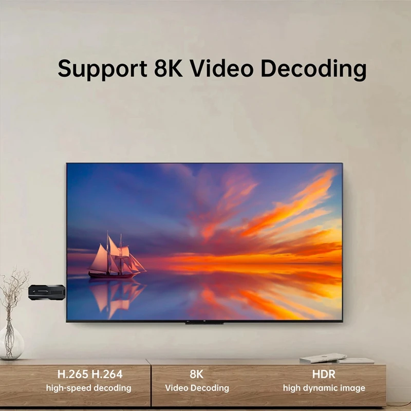 음성 어시스턴트 스마트 TV 스틱, 안드로이드 13, RK3528, 4K, 8K, HDR, WIFI6, 2GB + 16GB 호환 미디어, BT5.0, 블랙 ABS, 1 세트