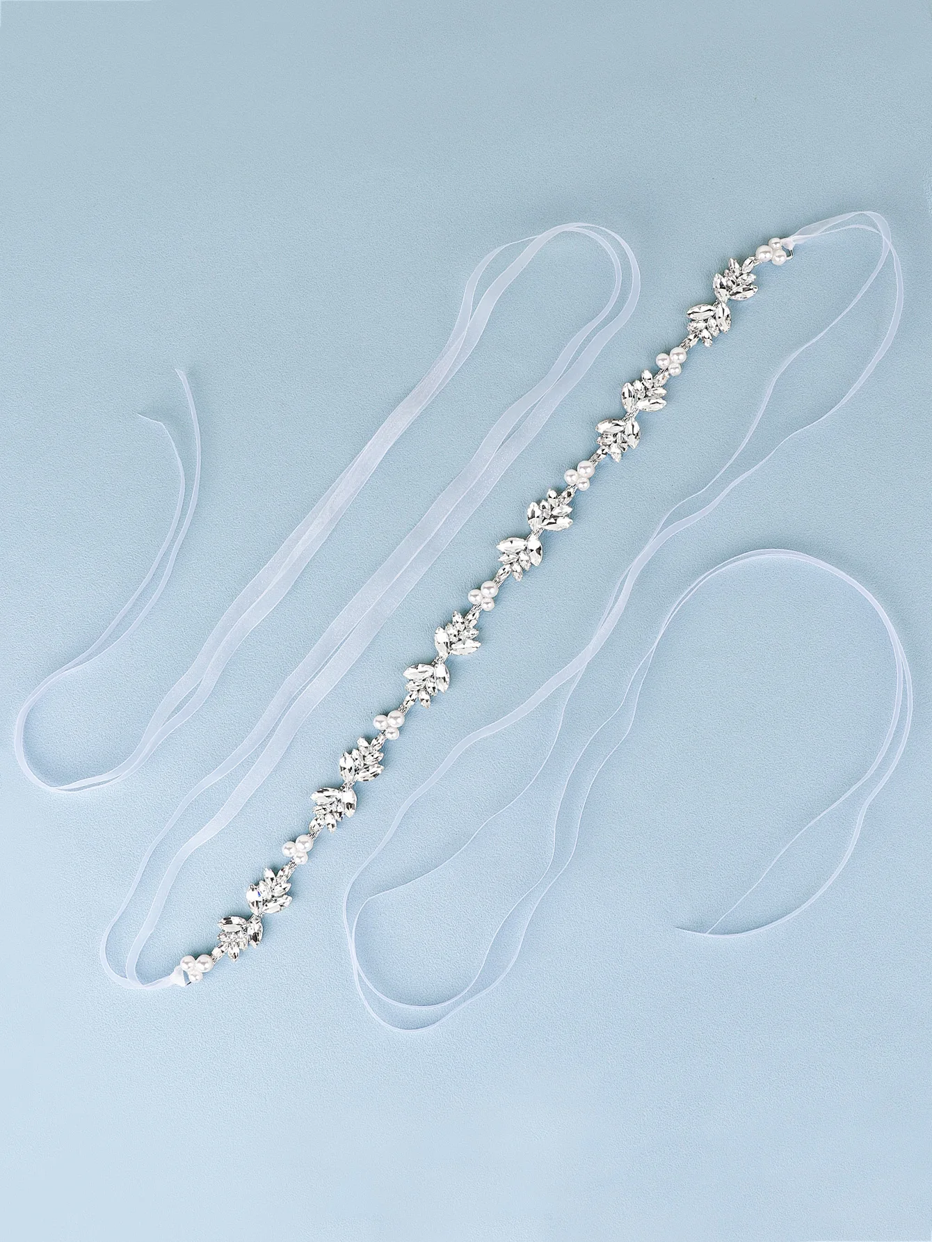 Crystal Rhinestones Wedding Belt Luxury Bridal Belts Sash White Ivory Champagne Ribbon For Women Evening Dress Bride Jewelry