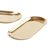 Nordic Ins Gold Oval Jewelry Tray Plate, European Style, Metal Desktop Storage Dish 4