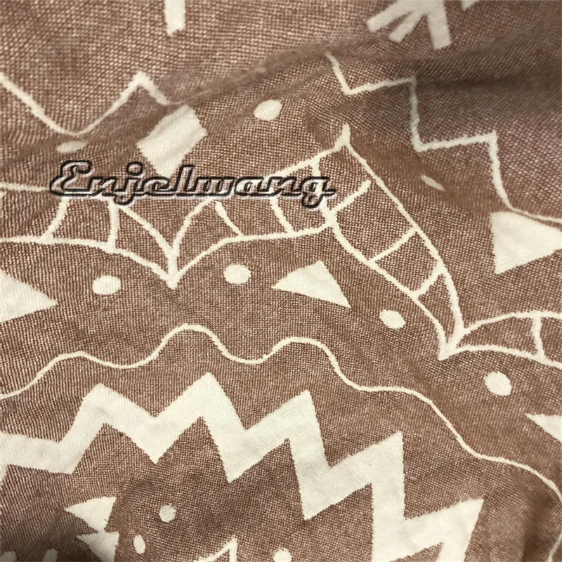 200x230CM Skin-friendly Sofa Towel Quilt Geometric Pattern Thickened Gauze Blanket Soft Durable Vintage Style Bedspr