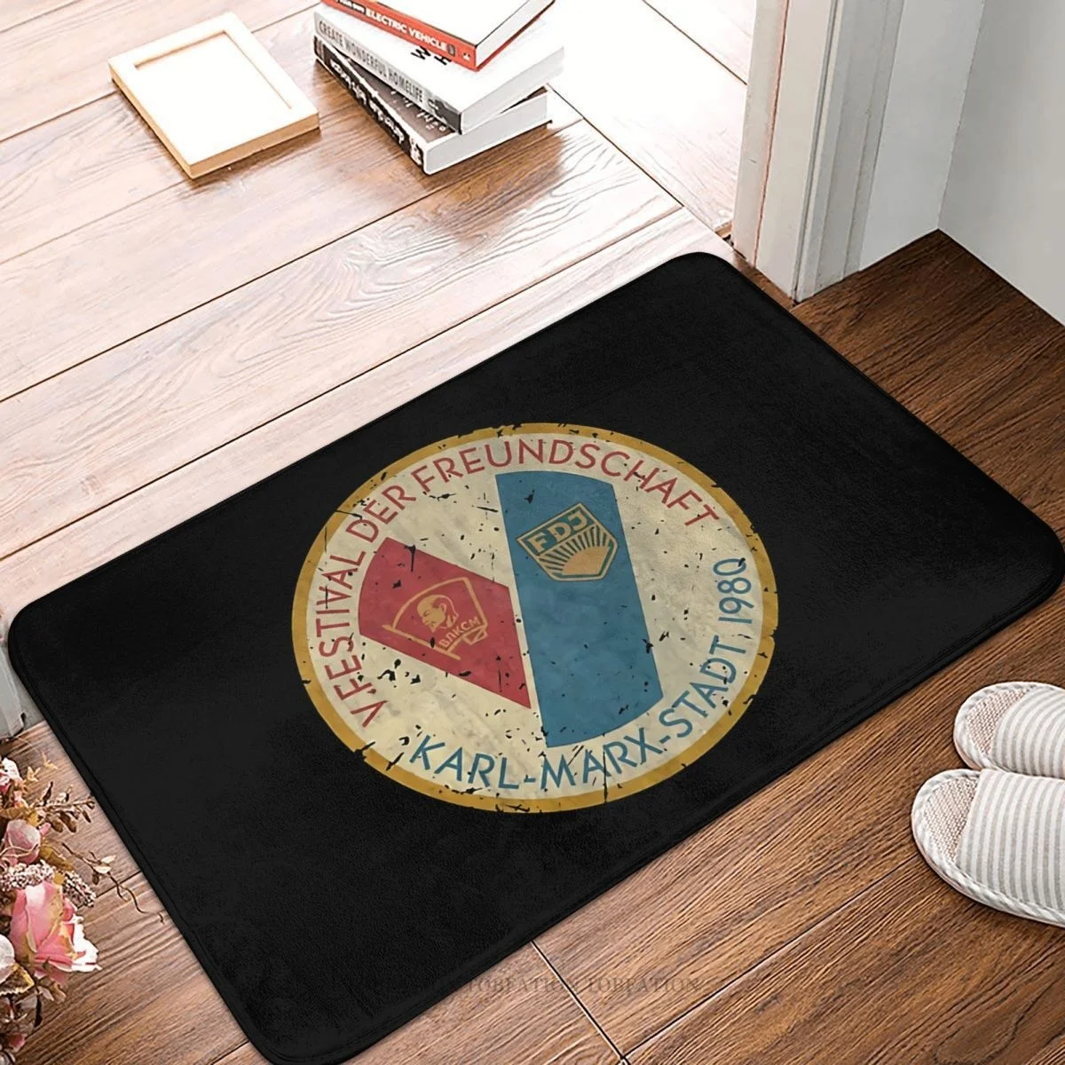 

Russian CCCP Bathroom Mat Friendship Festival Doormat Flannel Carpet Balcony Rug Home Decor