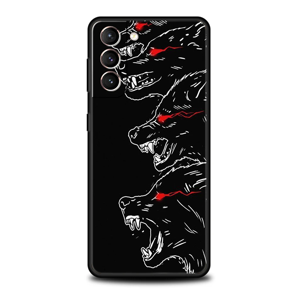 Moon Roaring Wolf Silicone Phone Case