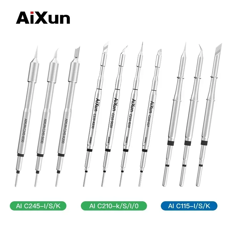 Aixun C210 C245 C115 납땜 인두 팁 T210 T245 T115 용 T12 스테..