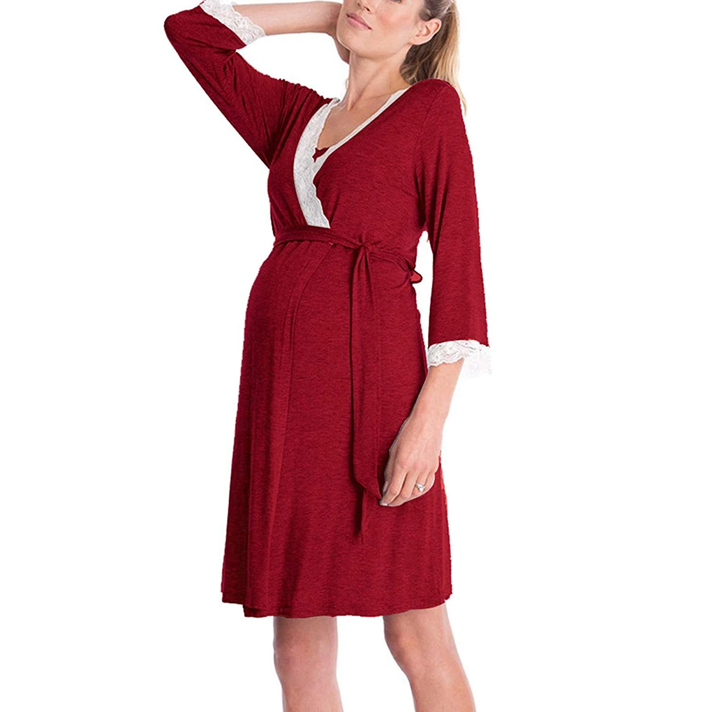 

Women Maternity Dress Mother Nursing Nightgown Breastfeeding Sleepwear