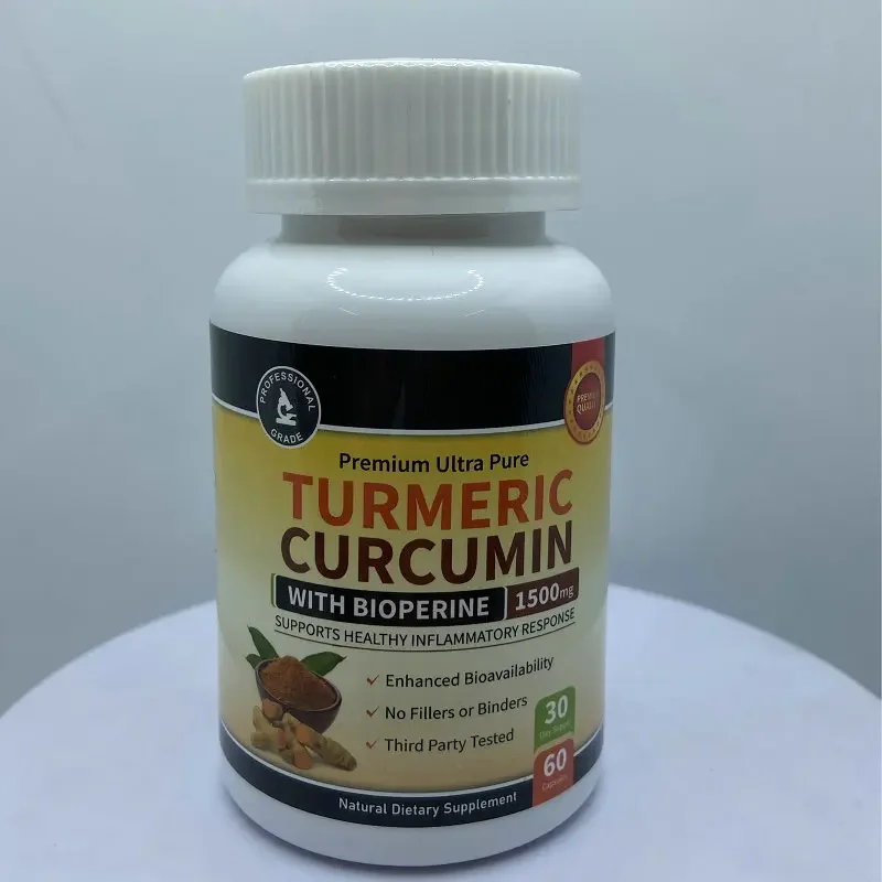 1 bottle of curcumin capsules as a natural dietary supplement to promote health