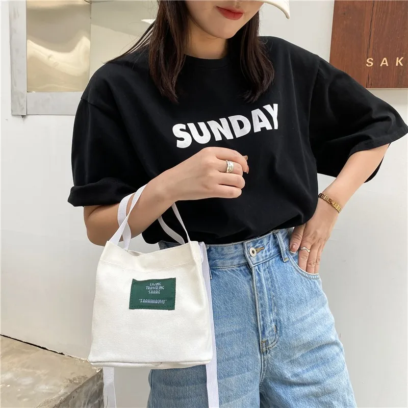 Shoulder Bag Retro Corduroy Canvas Simple Solid Color Literary Shoulder Original Bucket Cloth Bag