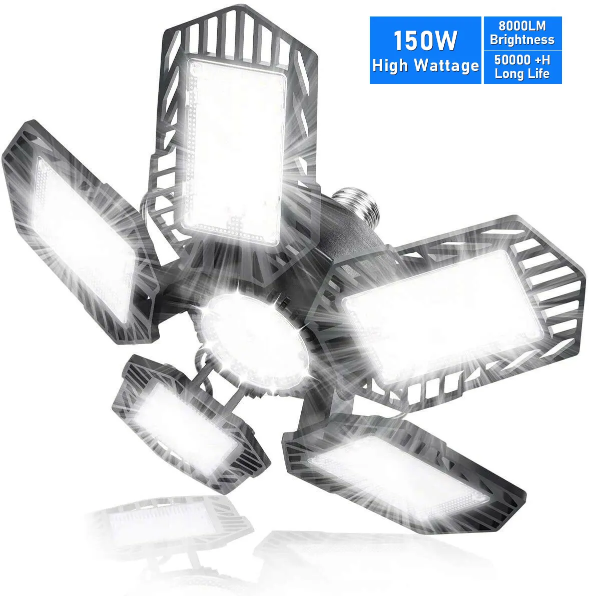 Tri fold top led garage light