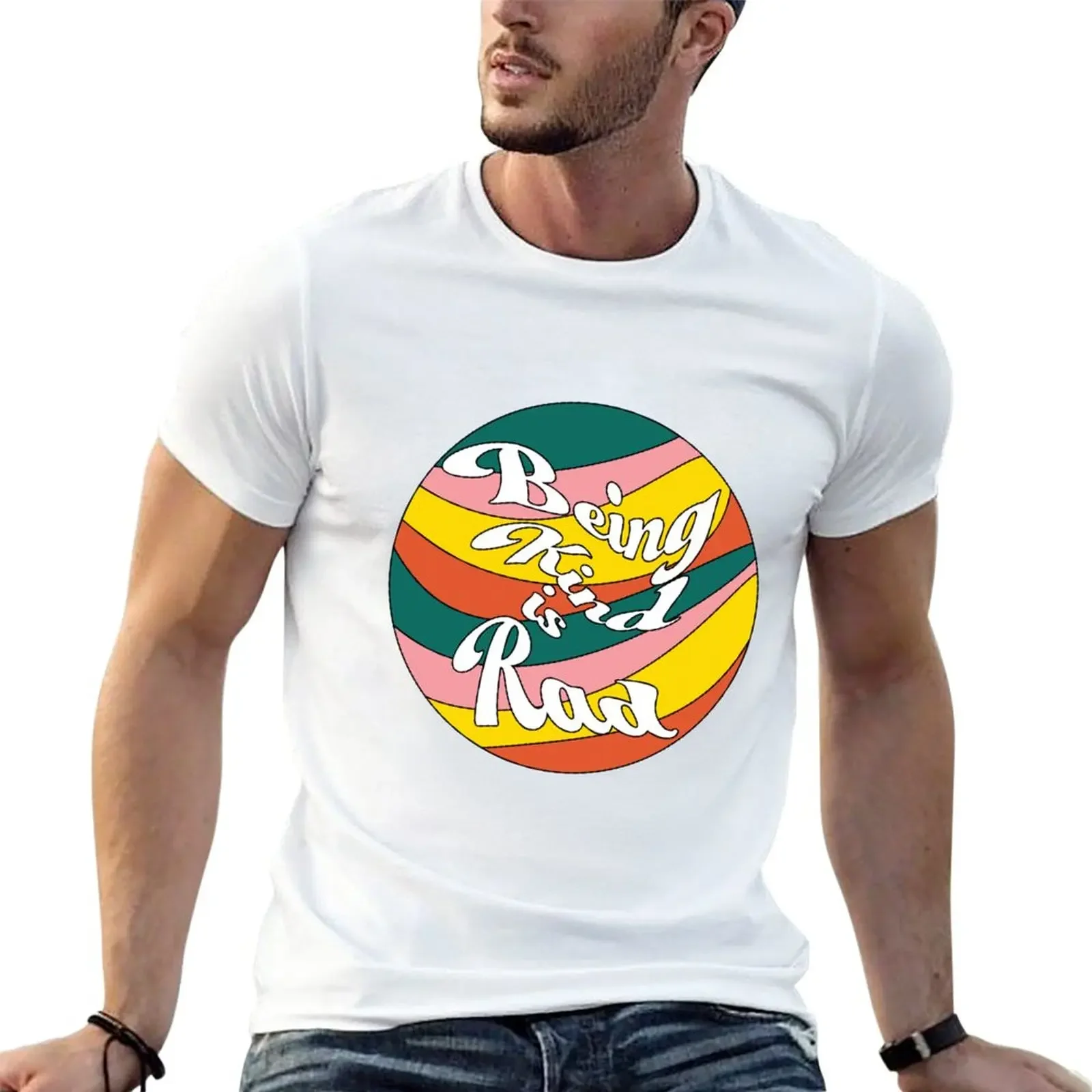 

Being Kind is Rad T-Shirt cute clothes sweat animal prinfor boys Men's t-shirt