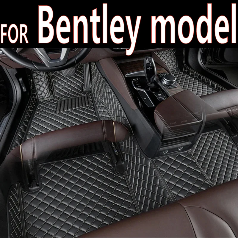 

Leather Car Floor Mats For Bentley Mulsanne Continental GT Flying Spur Arnage Falcon Azure Mulliner Bentayga Car Accessories