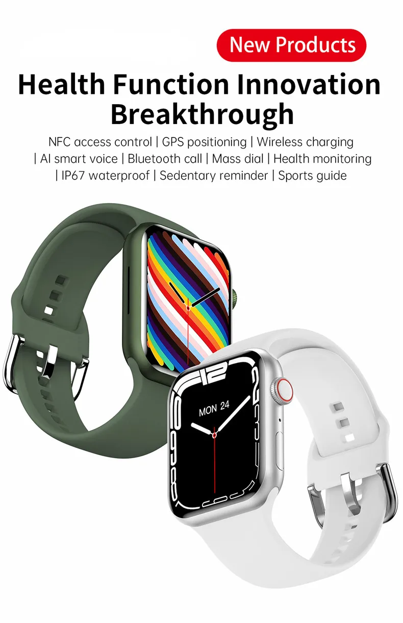 Original Smartwatch Series 7 HW37plus NFC Bluetooth Call Custom Dial 1.82 Inch 320*380 Full Touch Smart Watch Men Women