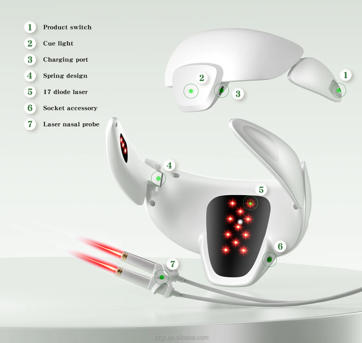LASTEK Effective Safe Neck Pain Relief Laser Therapy Remove cervical plaques