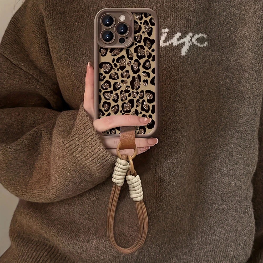 Vintage Brown Leopard Print Soft Phone Case Cover