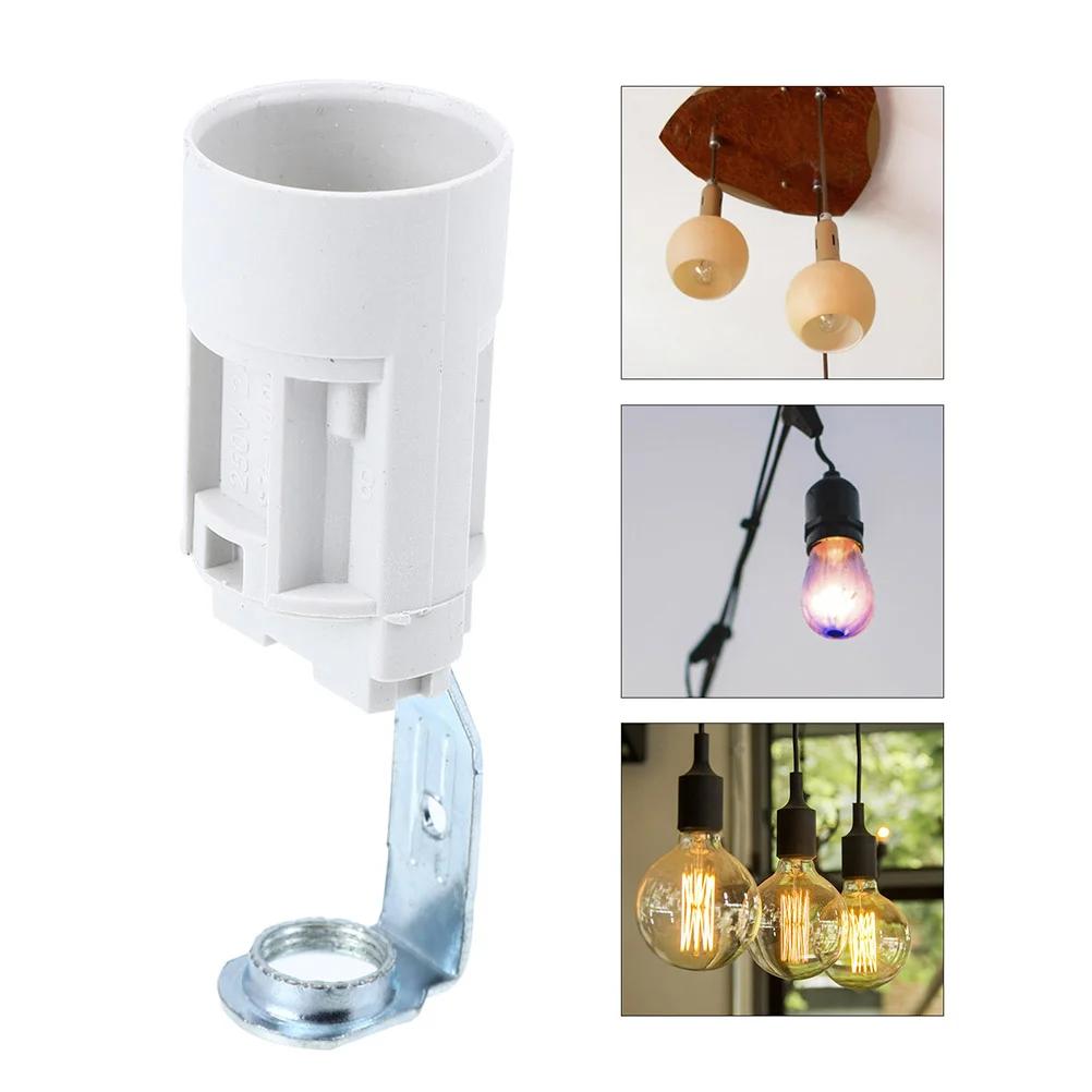 

6 Pcs Chandelier Light Bulbs E14 Screw Bracket Socket Outlet Holder Lamp Replacement Kit White Candelabra Adapter